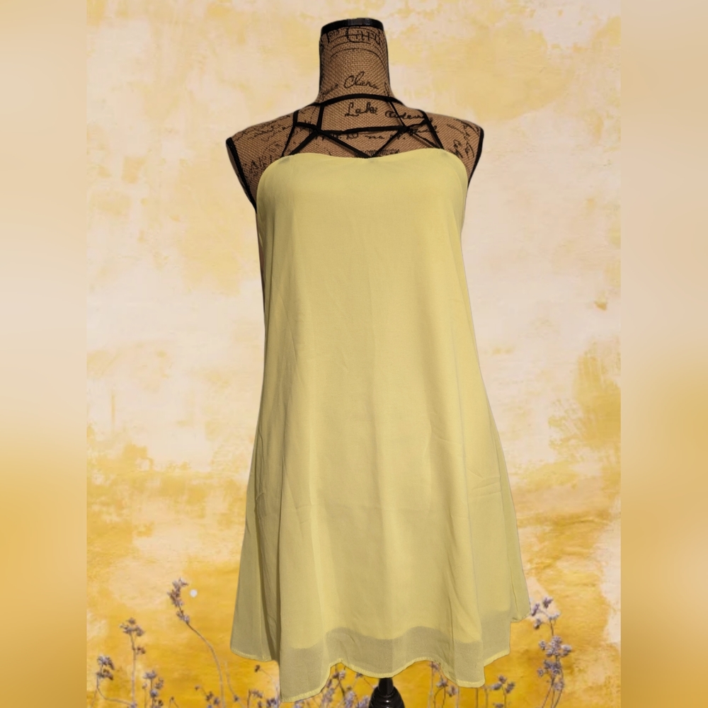 Strappy Pastel Yellow Dress 💛
